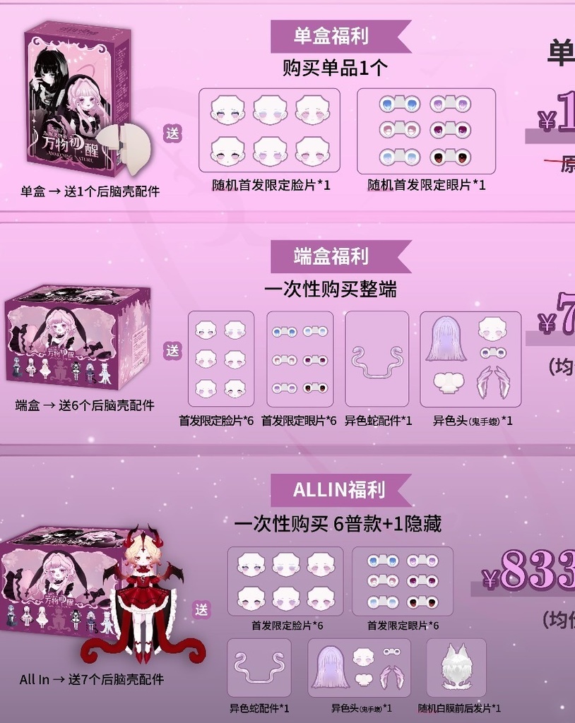 「受注」꒰ルルリンの物語・万物初醒꒱ 「1/8 BJD」ブラインドボックス