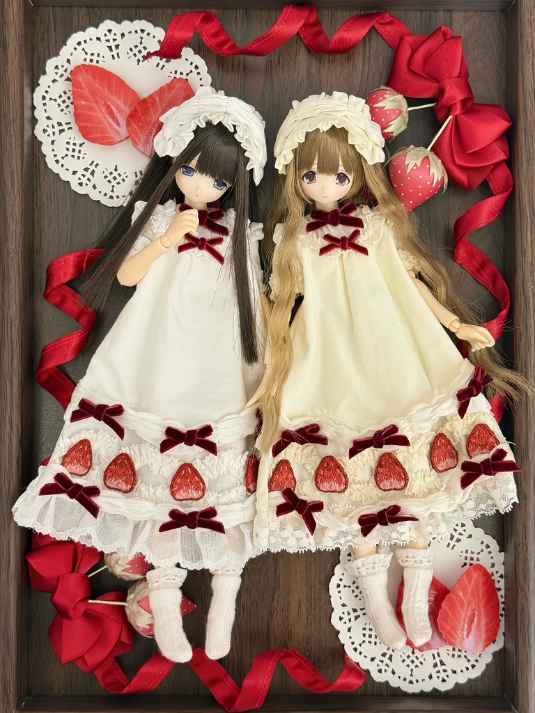 「受注」꒰いちごクリーム꒱「1/4ドール・1/6ドール服・Azone」