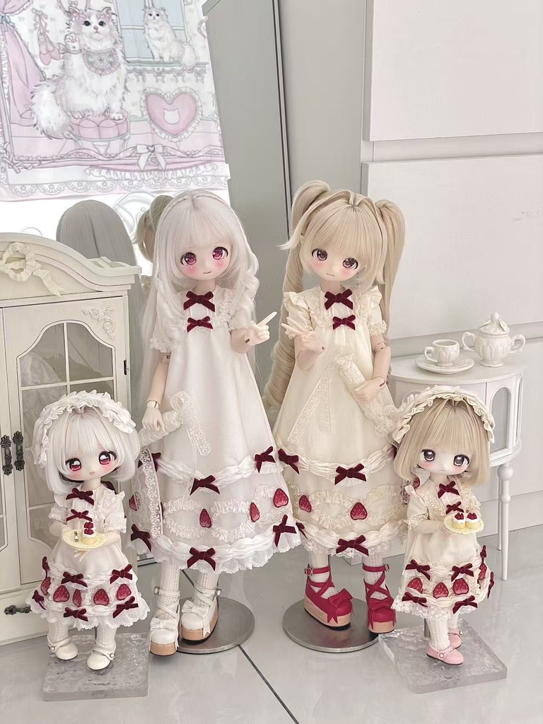 「受注」꒰いちごクリーム꒱「1/4ドール・1/6ドール服・Azone」