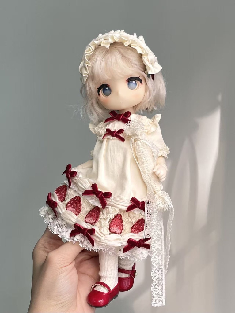 「受注」꒰いちごクリーム꒱「1/4ドール・1/6ドール服・Azone」