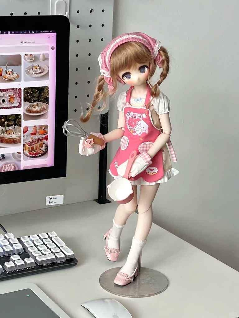 「受注」꒰ちいさなパティシエール🍰꒱「1/4ドール服 MDD, KUMAKO/OF」