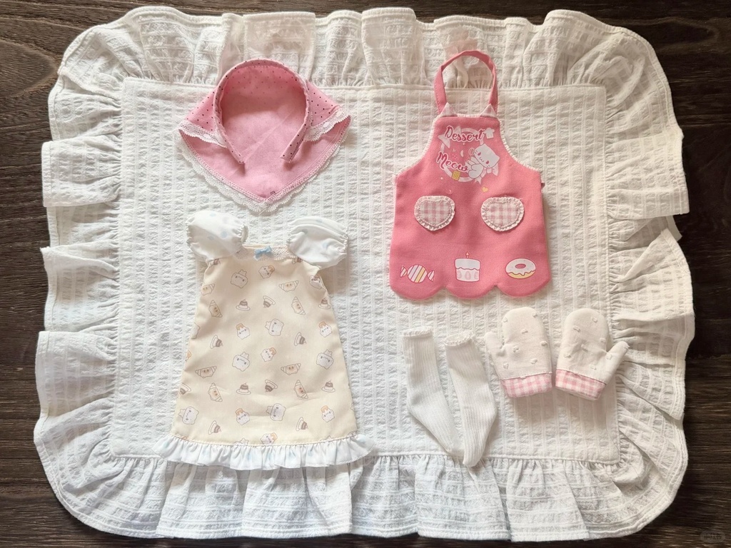 「受注」꒰ちいさなパティシエール🍰꒱「1/4ドール服 MDD, KUMAKO/OF」