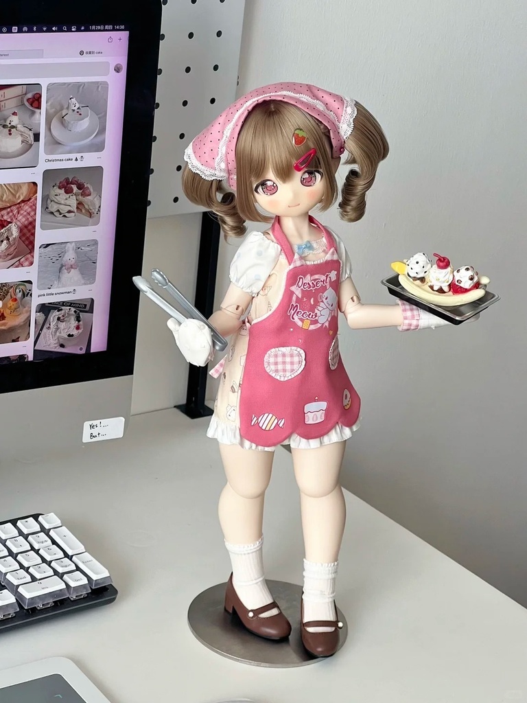「受注」꒰ちいさなパティシエール🍰꒱「1/4ドール服 MDD, KUMAKO/OF」
