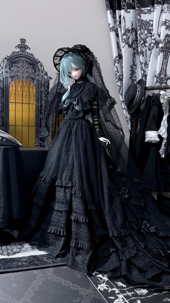 「受注」꒰白と影🤍🖤꒱「1/4ドール服 MDD, MSD, SDM/OF」