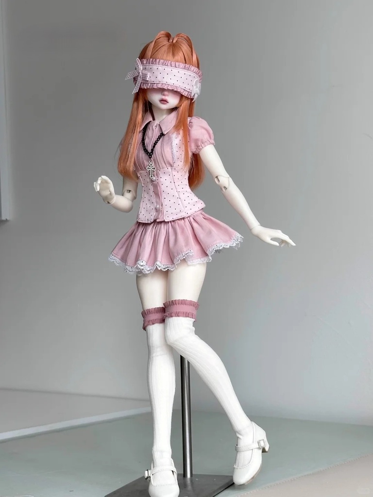 「受注」꒰水玉の恋結び꒱「1/4ドール服 MDD, MSD, SDM/OF」