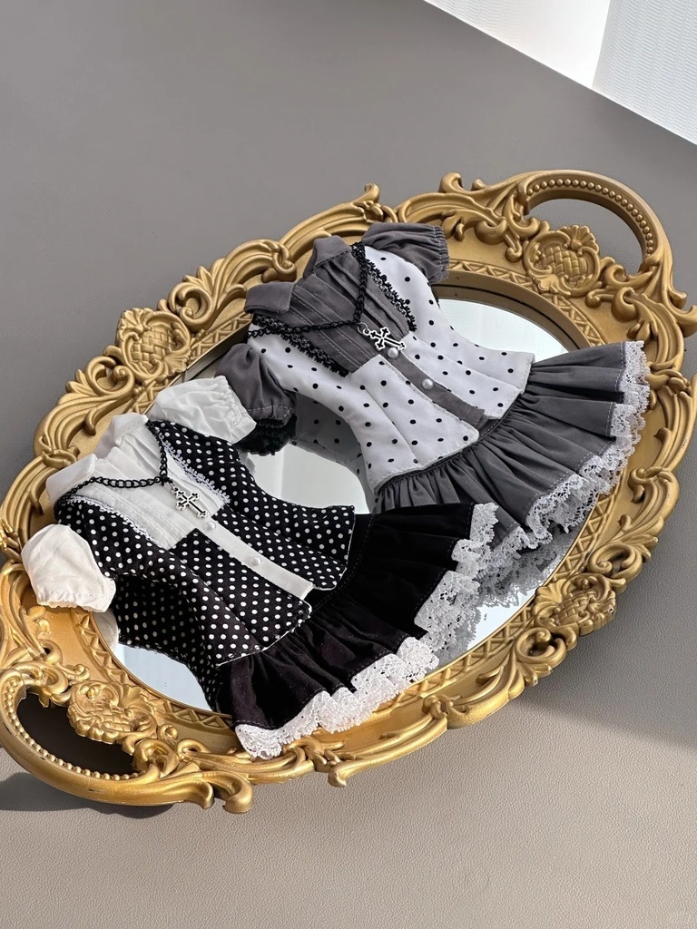 「受注」꒰水玉の恋結び꒱「1/4ドール服 MDD, MSD, SDM/OF」