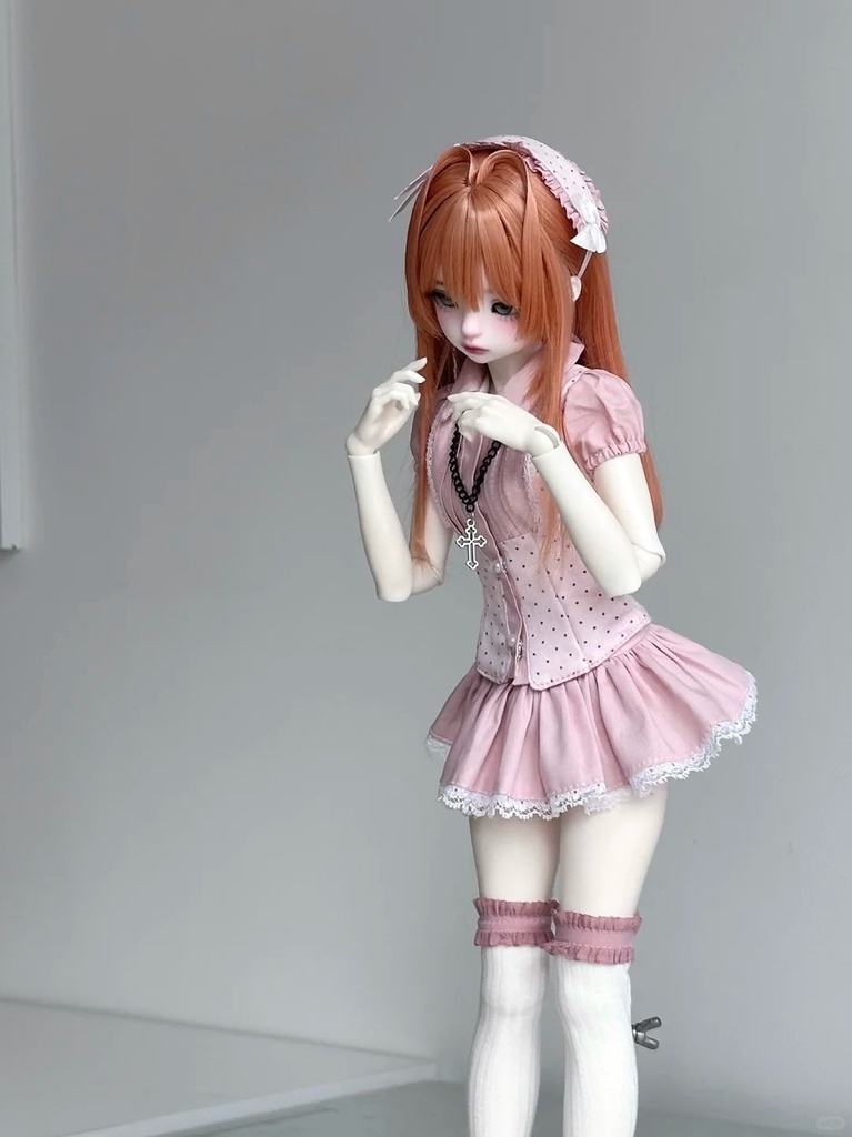 「受注」꒰水玉の恋結び꒱「1/4ドール服 MDD, MSD, SDM/OF」