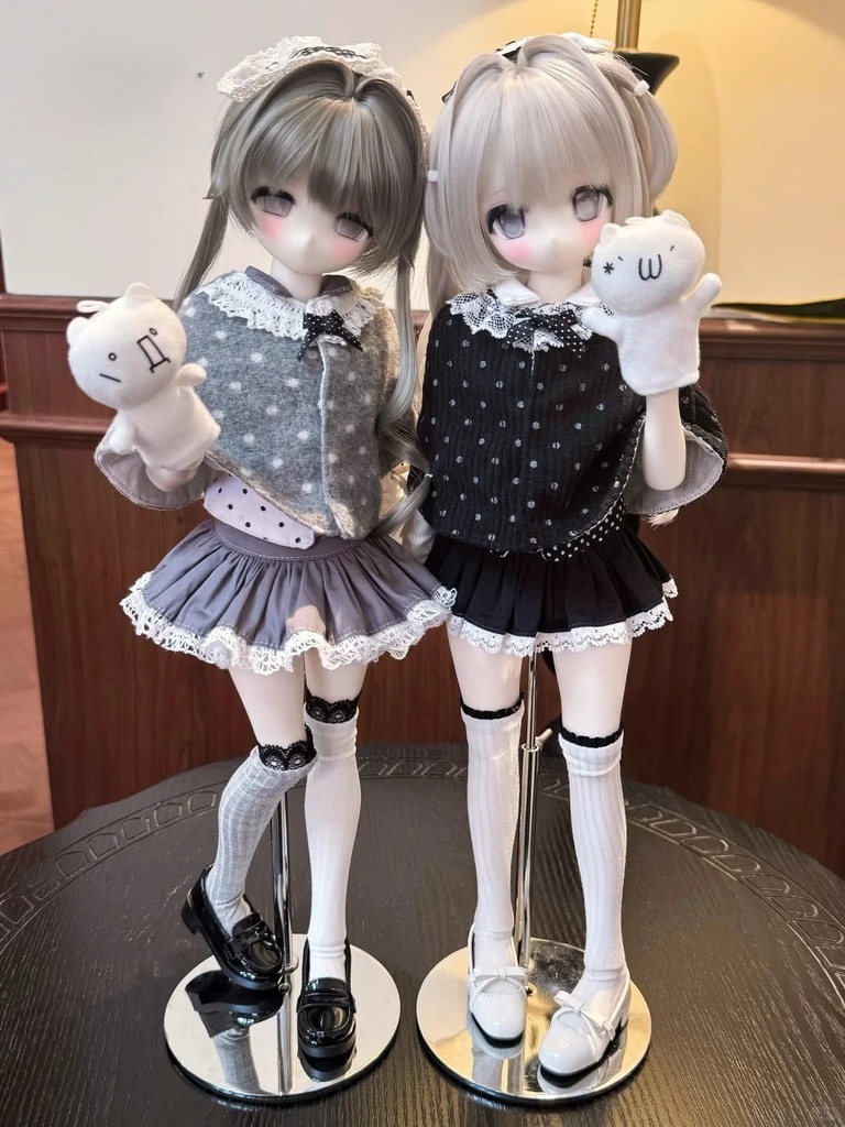 「受注」꒰水玉の恋結び꒱「1/4ドール服 MDD, MSD, SDM/OF」