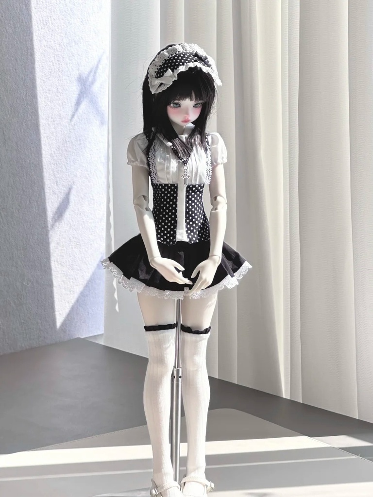 「受注」꒰水玉の恋結び꒱「1/4ドール服 MDD, MSD, SDM/OF」