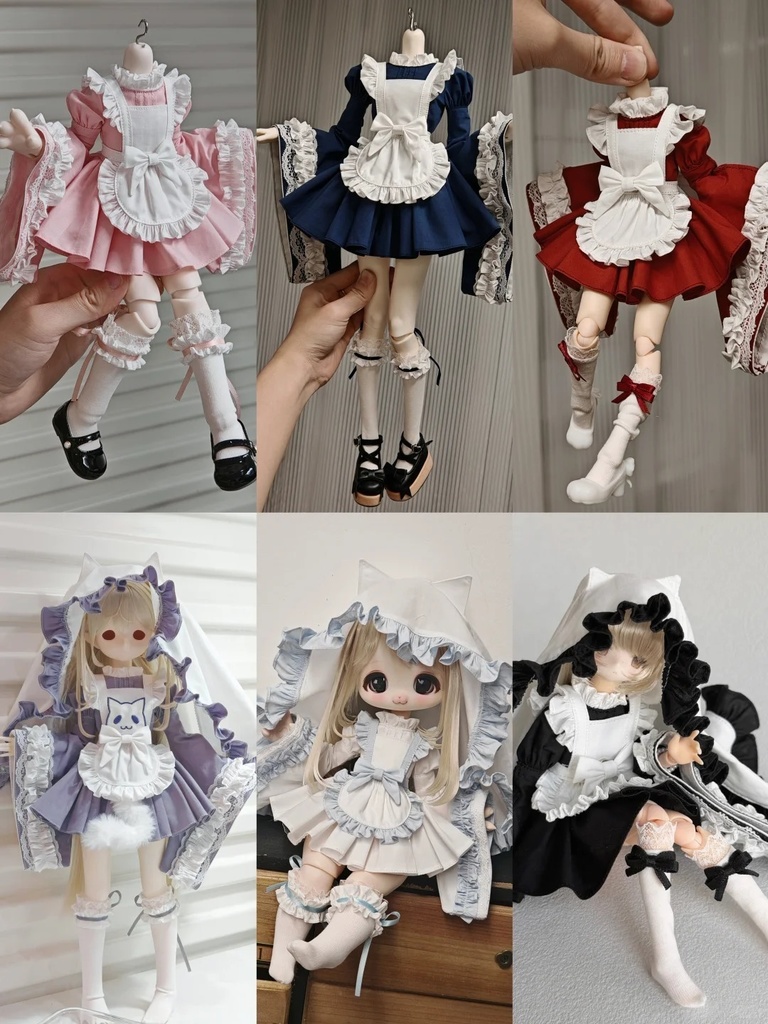 !限定受注中!「受注」꒰にゃんメイド꒱「1/6ドール · 1/4ドール服 MDD, Azone/OF」