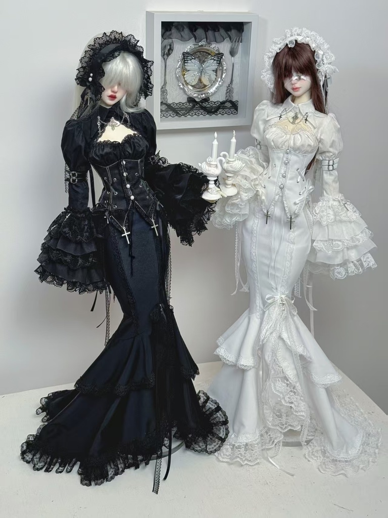 「受注」꒰夜影の姫꒱「1/3ドール · 1/4ドール服 MDD, MSD, SD16/OF」