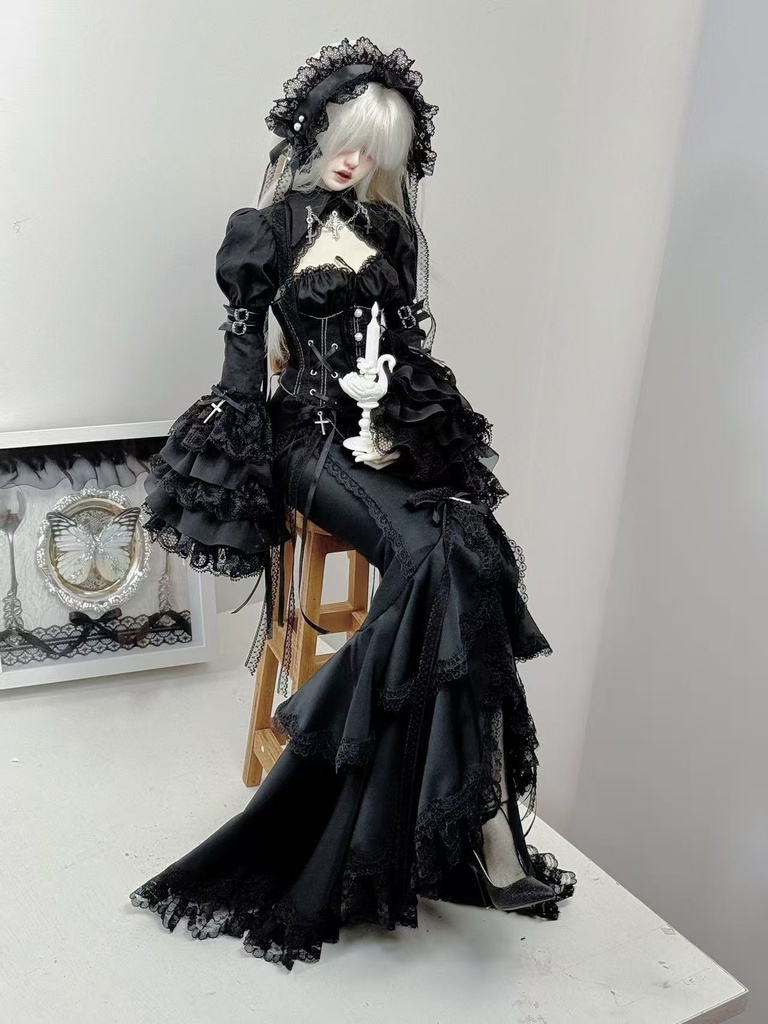 「受注」꒰夜影の姫꒱「1/3ドール · 1/4ドール服 MDD, MSD, SD16/OF」