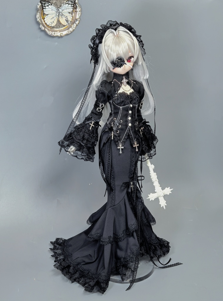 「受注」꒰夜影の姫꒱「1/3ドール · 1/4ドール服 MDD, MSD, SD16/OF」