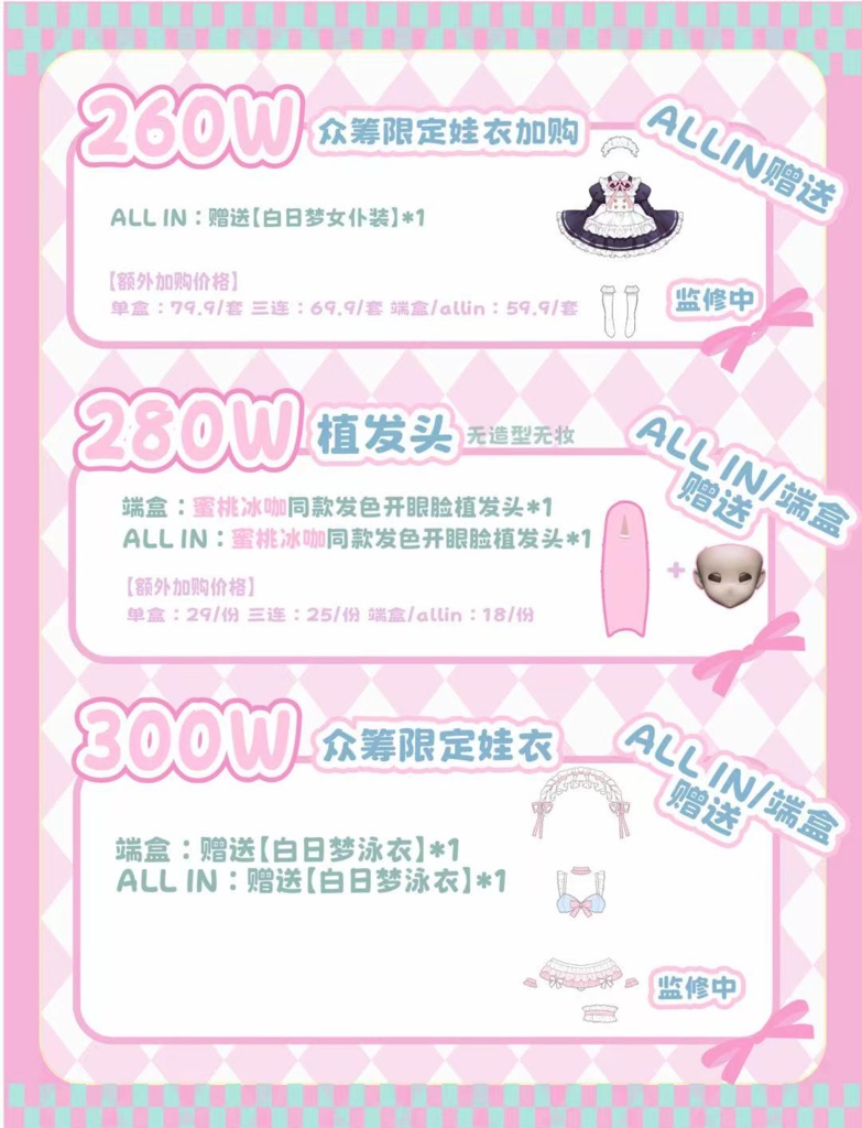 「受注」꒰白昼夢の館꒱「1/6 BJD 植毛ドール」ブラインドボックス