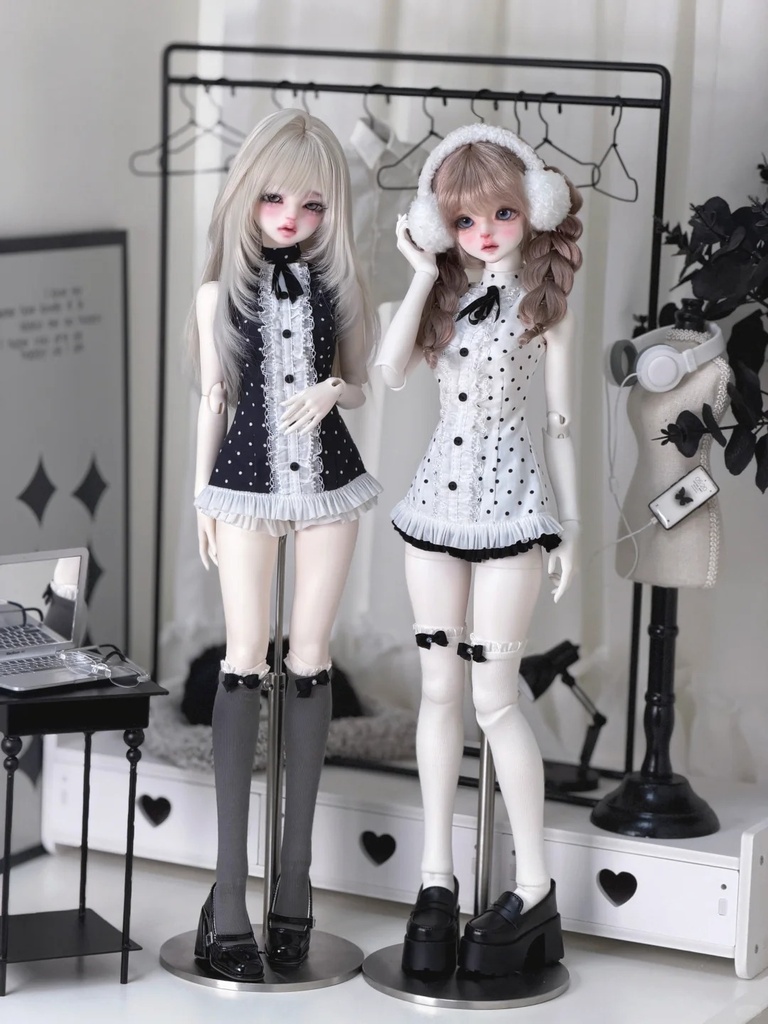 「受注」꒰水玉ラブ꒱「 1/3・1/4ドール服 MDD, MSD, SD16 /OF」