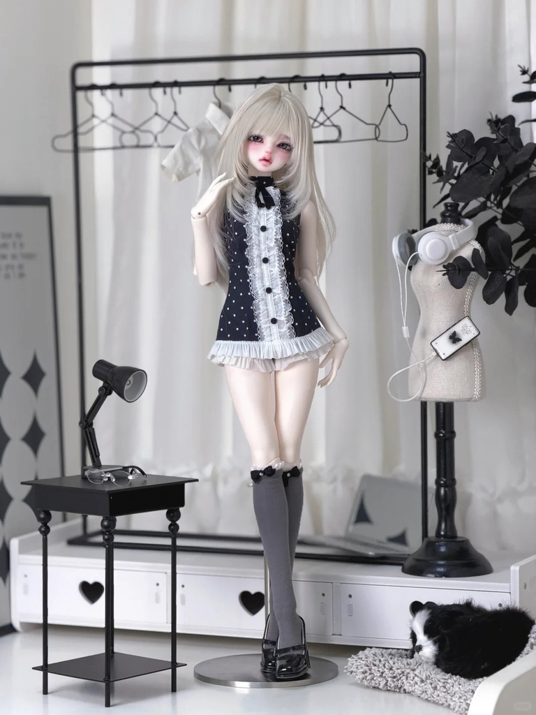 「受注」꒰水玉ラブ꒱「 1/3・1/4ドール服 MDD, MSD, SD16 /OF」