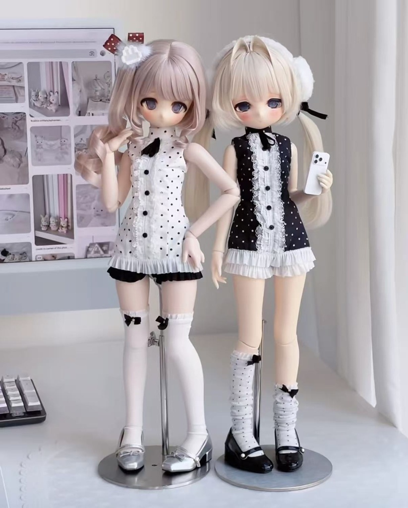 「受注」꒰水玉ラブ꒱「 1/3・1/4ドール服 MDD, MSD, SD16 /OF」