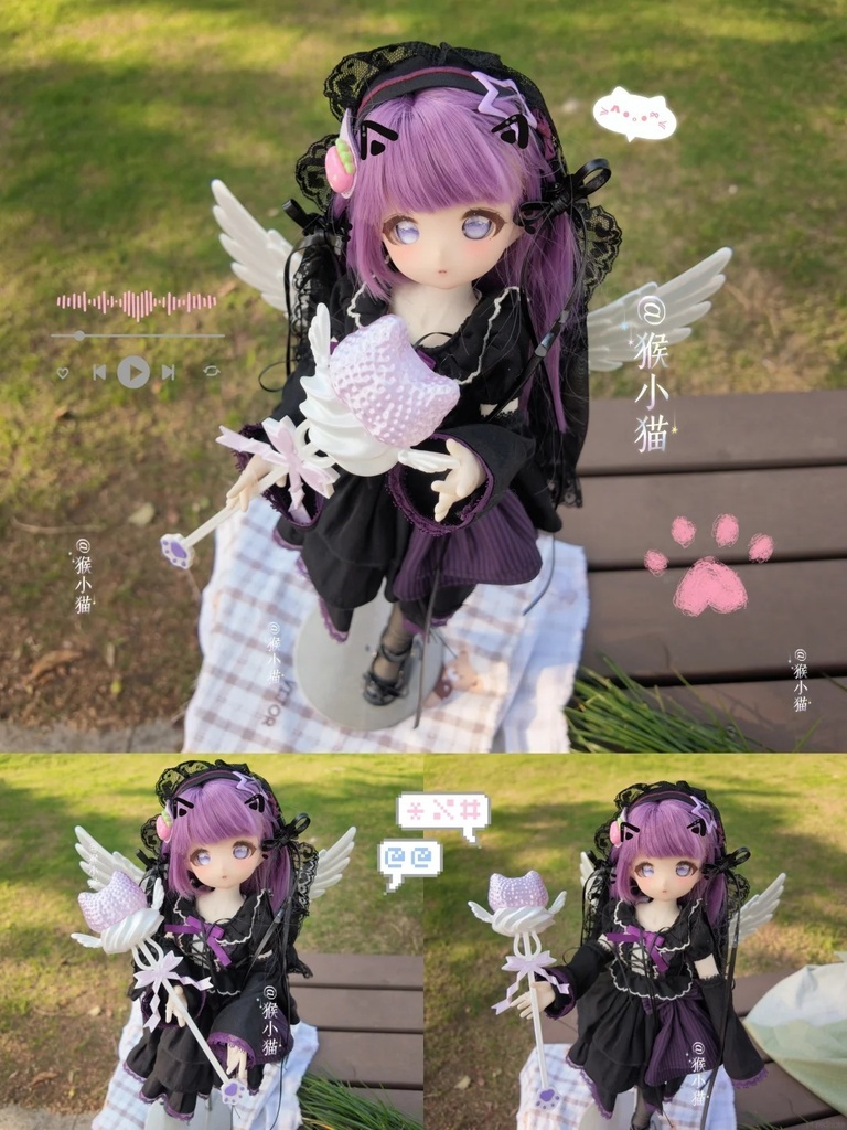 「受注」꒰こねこのいちご魔法🍓꒱「1/4・1/6ドール用ステッキ 」