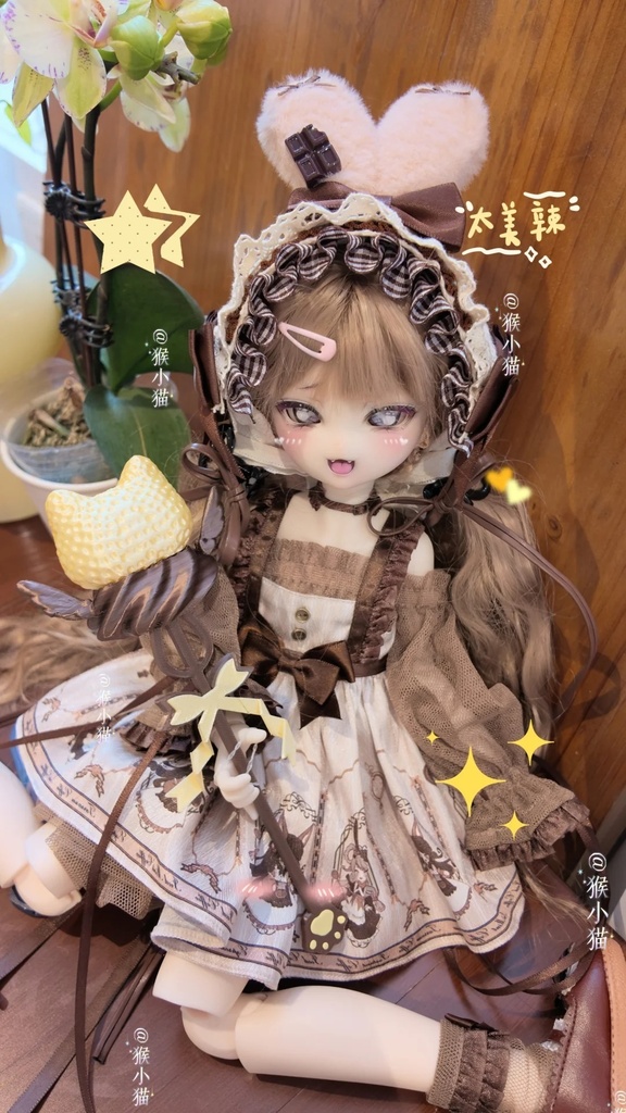 「受注」꒰こねこのいちご魔法🍓꒱「1/4・1/6ドール用ステッキ 」
