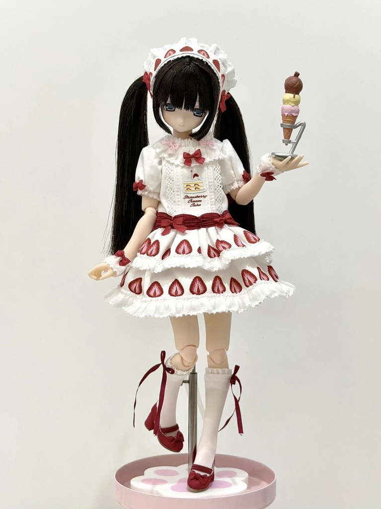 ！限定受注！꒰いちごケーキ🍓꒱「ドール服 Azone, ob22, ob24/OF」