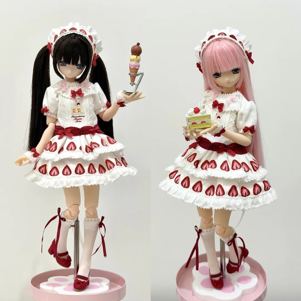 !限定受注!꒰いちごケーキ🍓꒱「ドール服 Azone, ob22, ob24/OF」