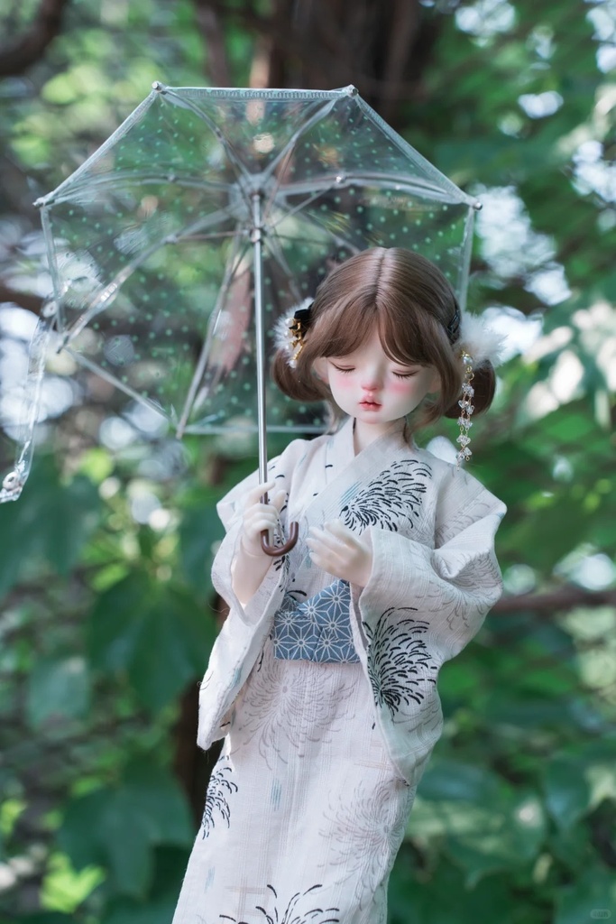 「受注」꒰ドット柄のビニール傘꒱「1/4・1/6ドール用小物」