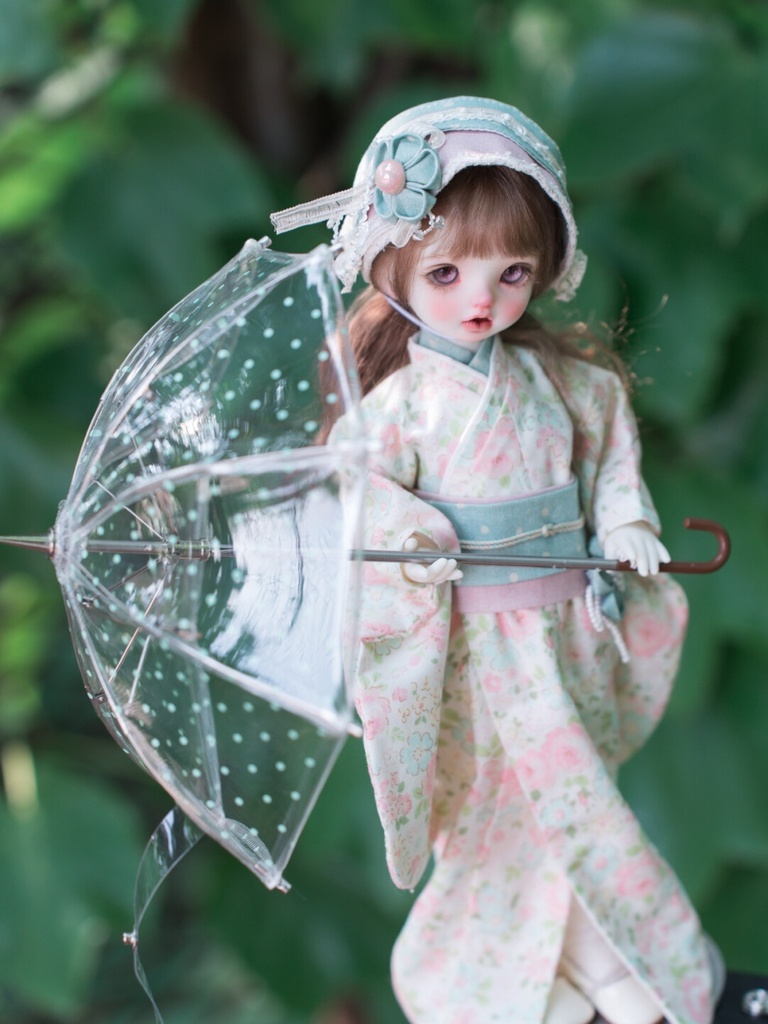 「受注」꒰ドット柄のビニール傘꒱「1/4・1/6ドール用小物」