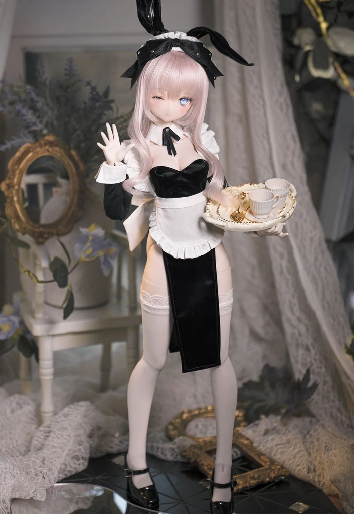 「受注」꒰うさ耳メイド꒱「1/4・1/3ドール服 MDD, MSD, SD16/OF」