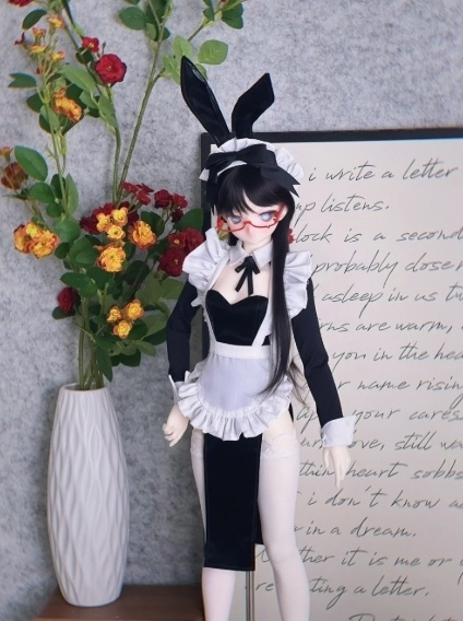 「受注」꒰うさ耳メイド꒱「1/4・1/3ドール服 MDD, MSD, SD16/OF」