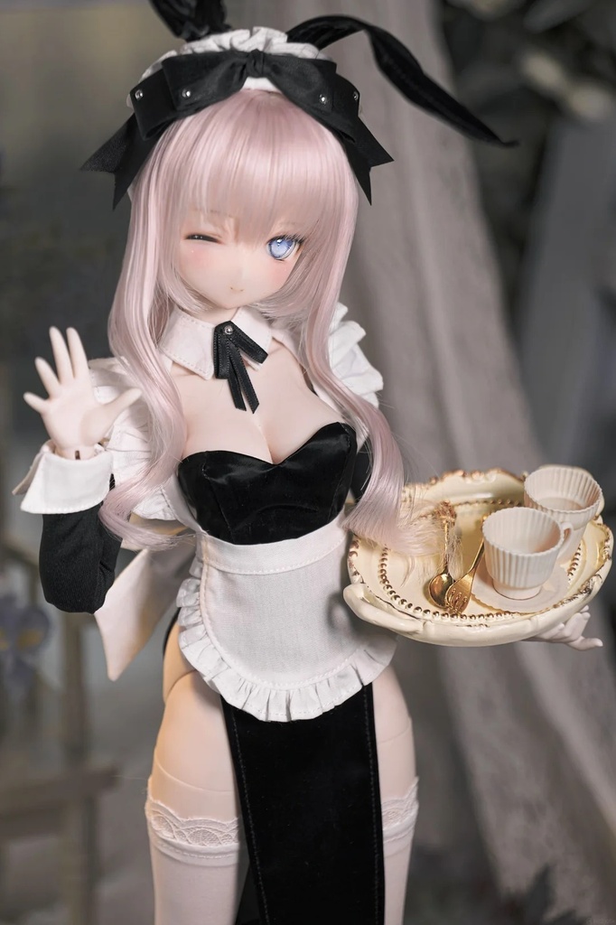 「受注」꒰うさ耳メイド꒱「1/4・1/3ドール服 MDD, MSD, SD16/OF」