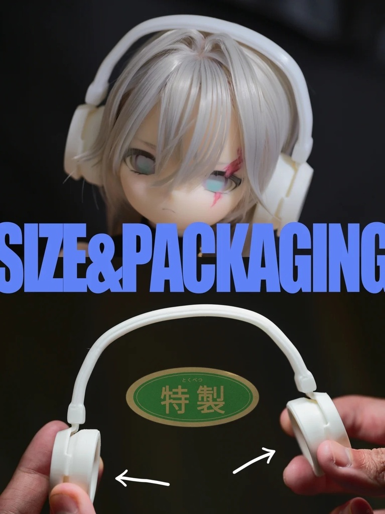 「受注」꒰キャンディビーツ🎧꒱「1/12, 1/6, 1/4ドールサイズ・ヘッドホン」