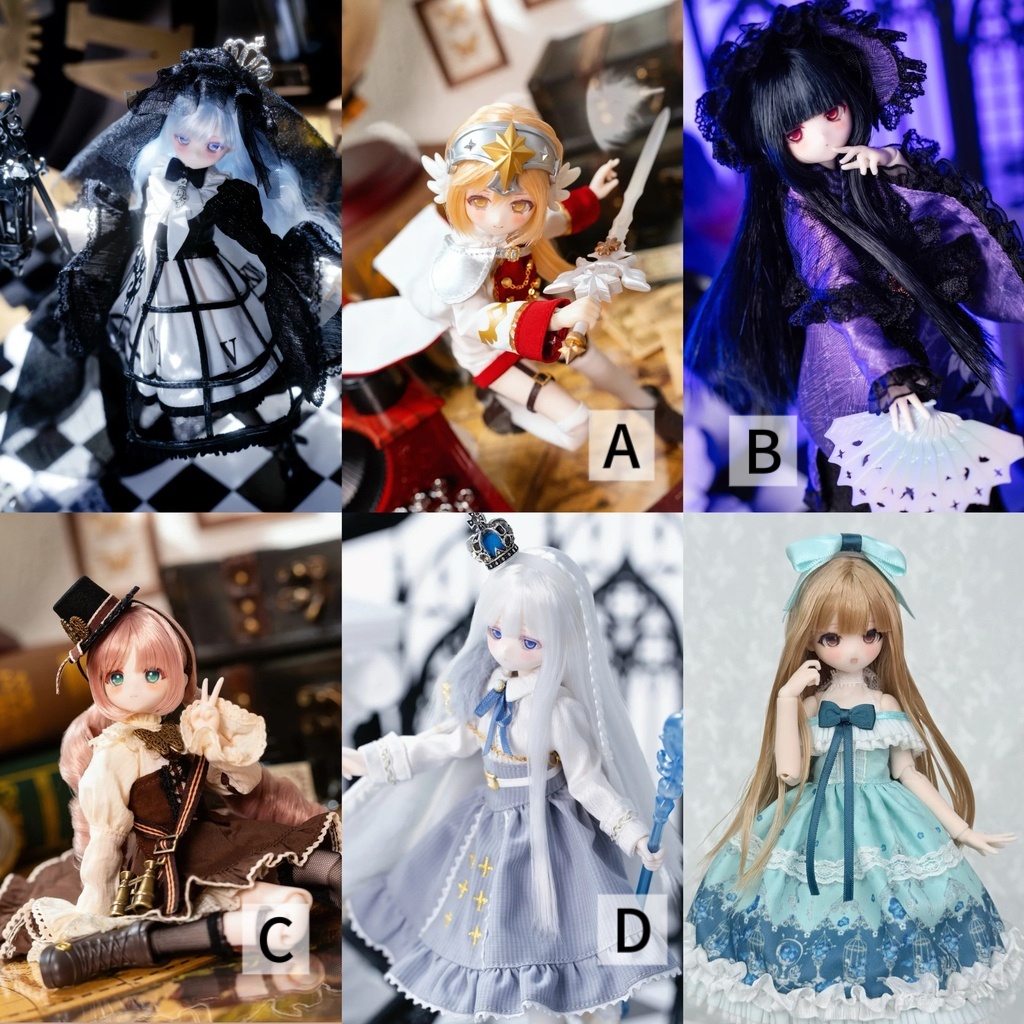 「受注」꒰時の隙とオルゴール ꒱「1/6 BJD 植毛ドール」ブラインドボックス