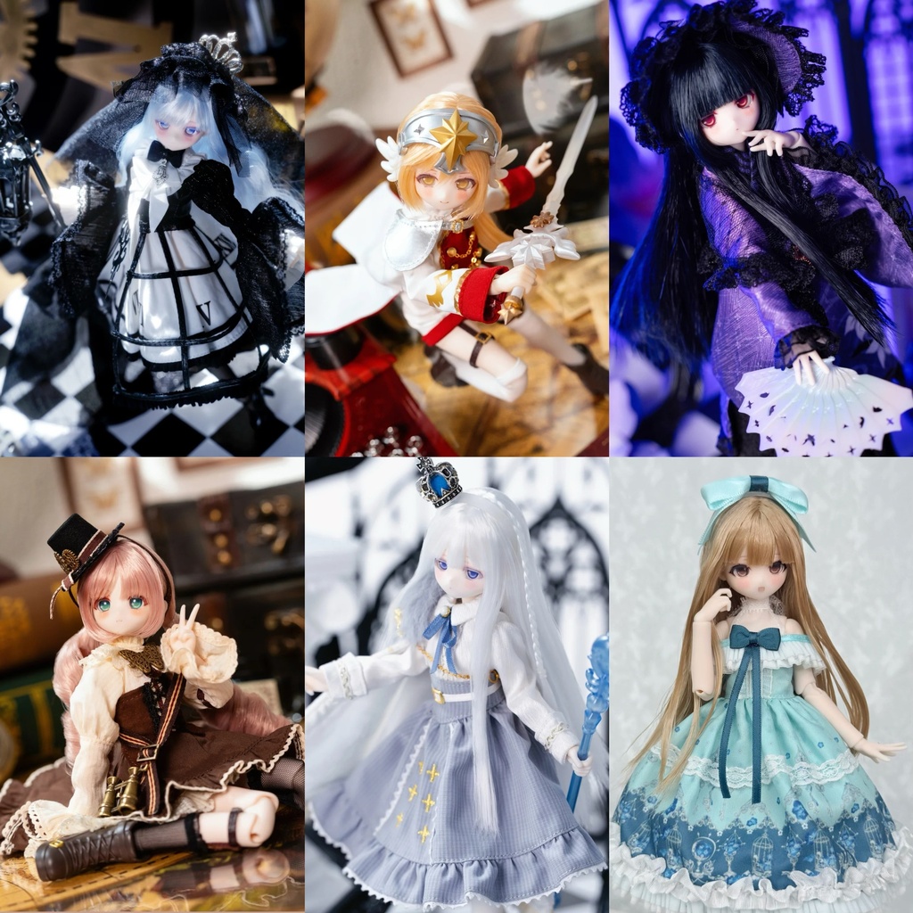 「受注」꒰時の隙とオルゴール ꒱「1/6 BJD 植毛ドール」ブラインドボックス