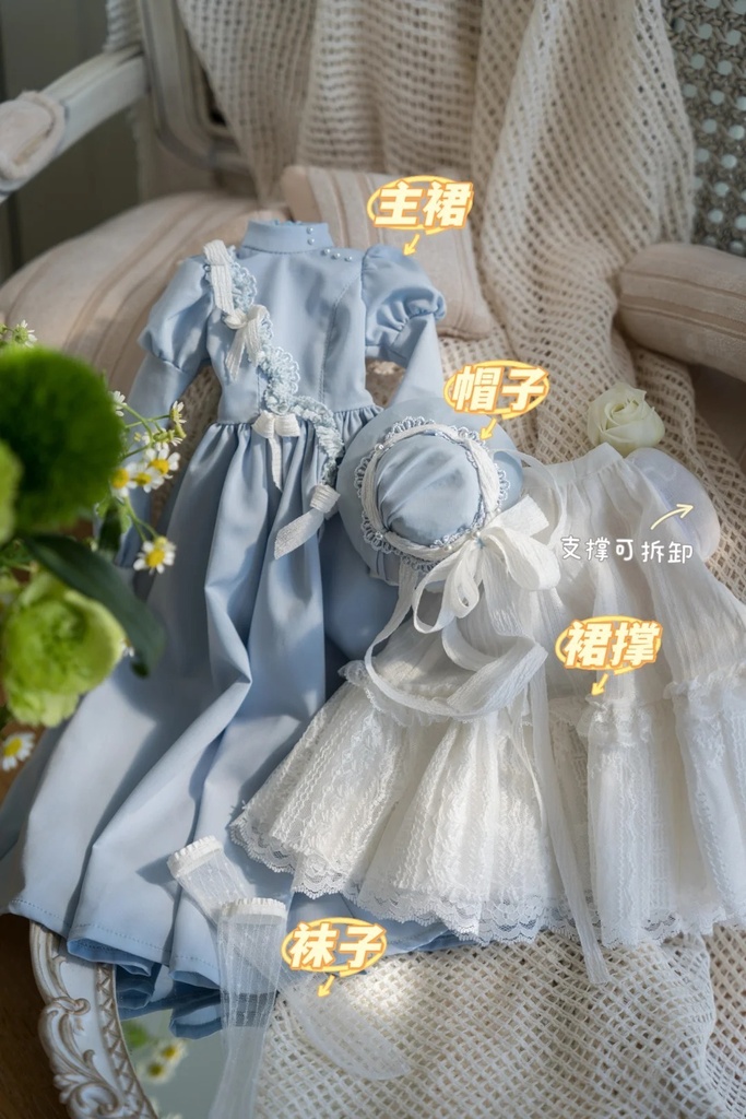 「受注」꒰メアリーのランチ꒱「1/3ドール・1/4ドール服 MDD, MSD, DDM/OF」