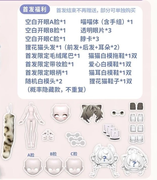 「受注」꒰Lunar Lore にゃにゃにゃ次元꒱「1/8ドール」ブラインドボックス