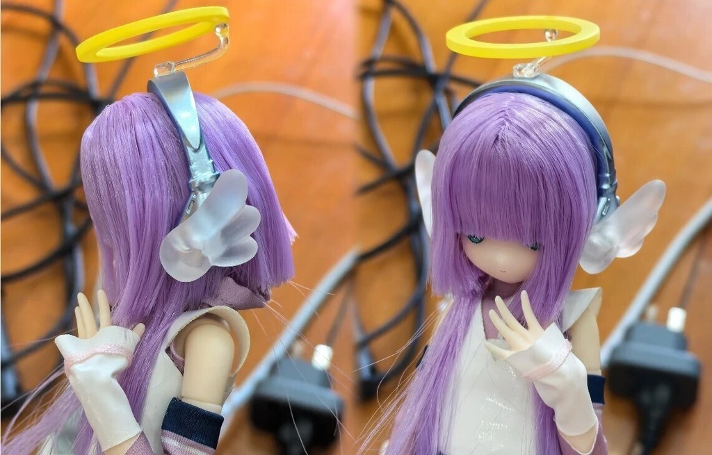 「受注」꒰ʚ天使の残響ɞ꒱「1/6, 1/4, 1/3ドールサイズ・ヘッドホン」