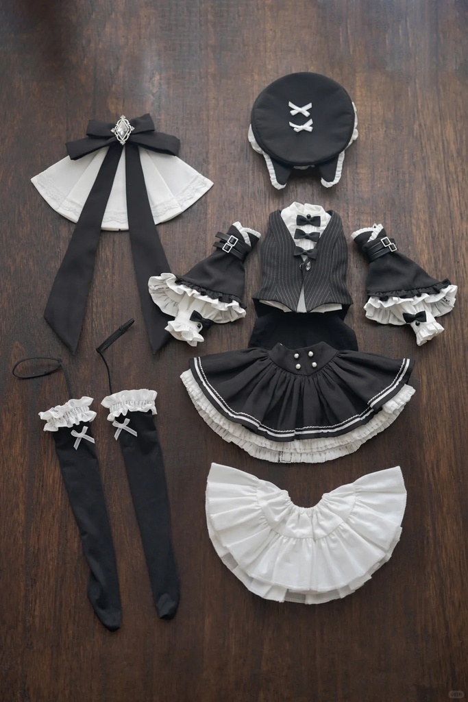 「受注」꒰真夜中の黒猫꒱「1/4ドール服 MDD/OF」