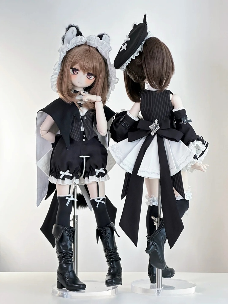 「受注」꒰真夜中の黒猫꒱「1/4ドール服 MDD/OF」