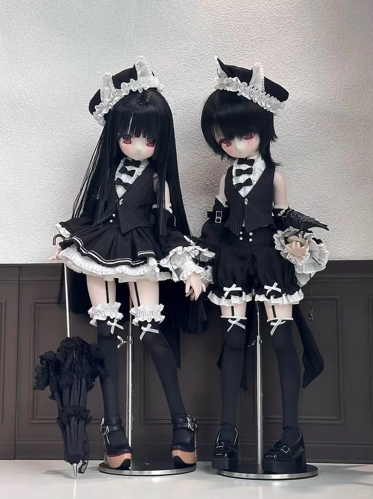 「受注」꒰真夜中の黒猫꒱「1/4ドール服 MDD/OF」