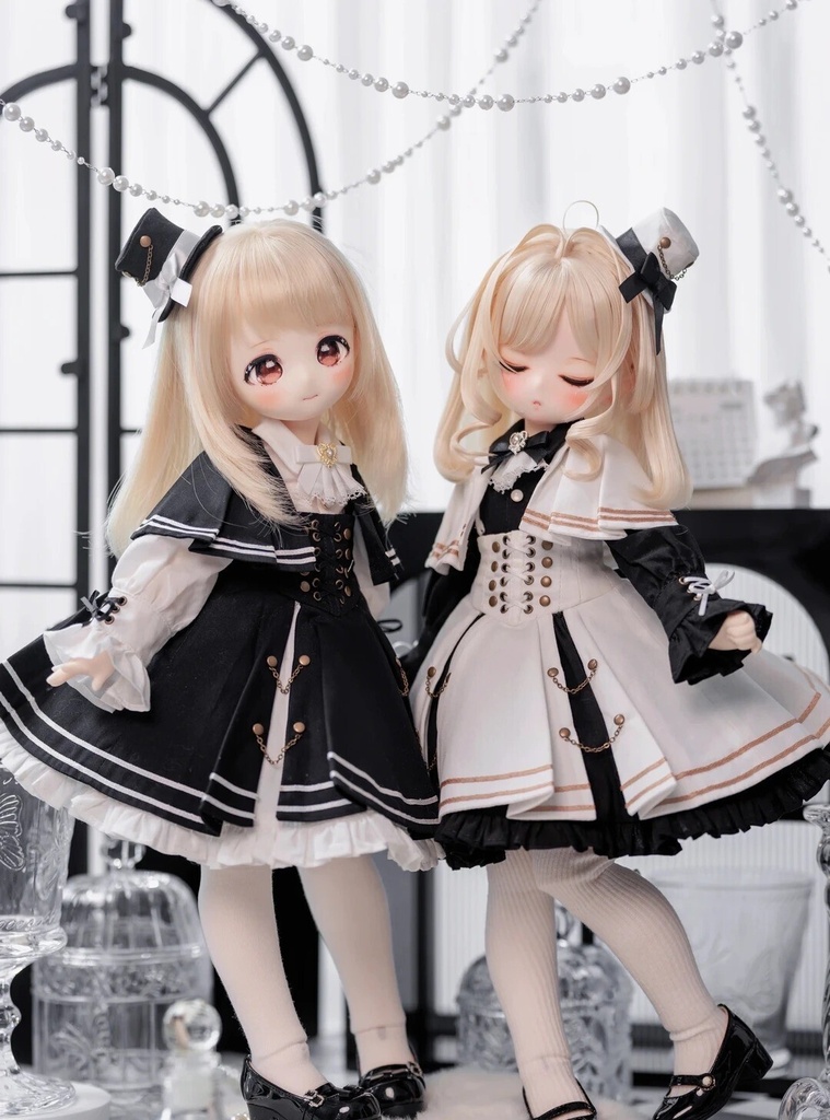「受注」꒰黒白の誓い꒱「1/4ドール服 MSD, MDD, KUMAKO/OF」