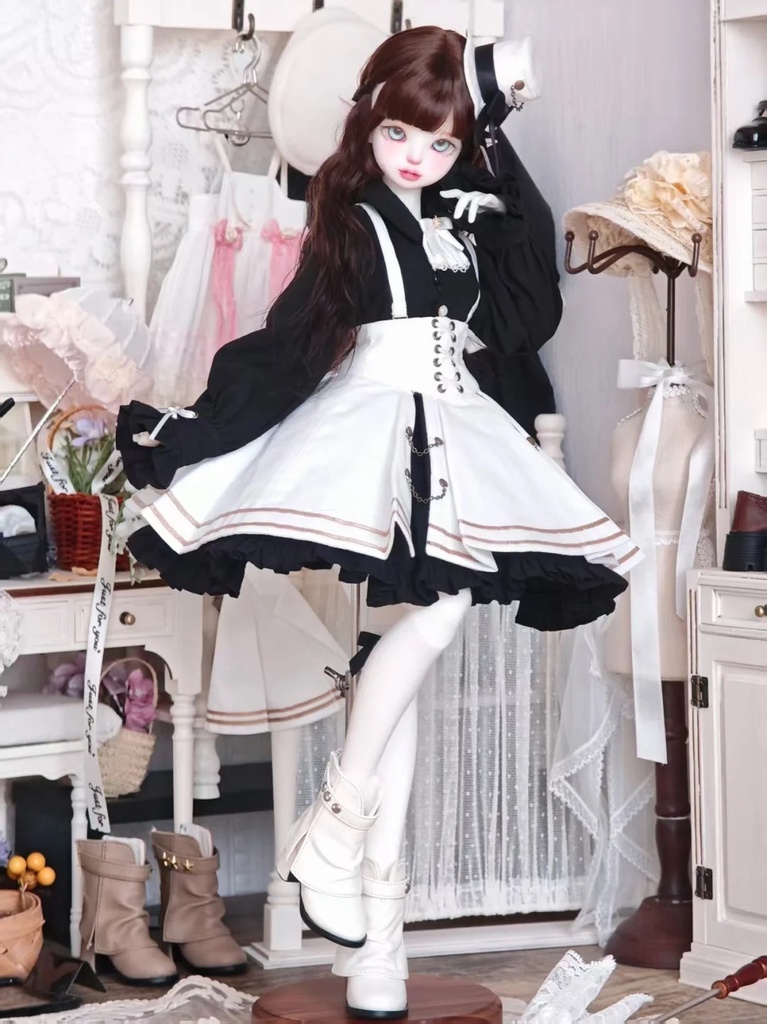 「受注」꒰黒白の誓い꒱「1/4ドール服 MSD, MDD, KUMAKO/OF」