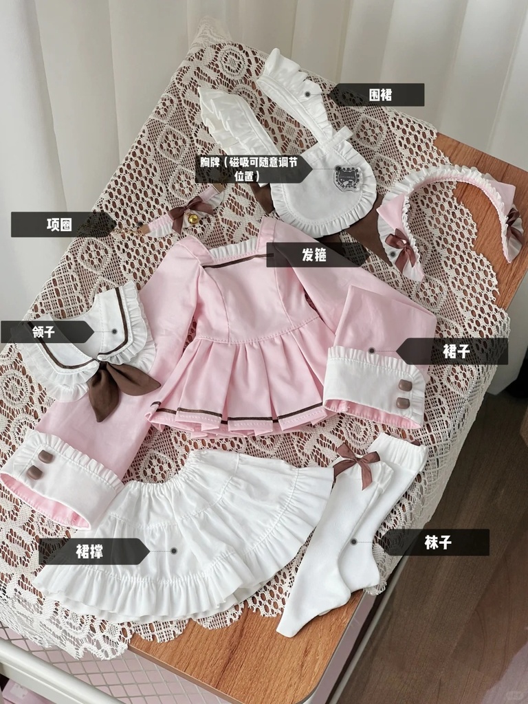 「受注」꒰ねこねこ喫茶店꒱「1/4ドール服 MDD/OF」