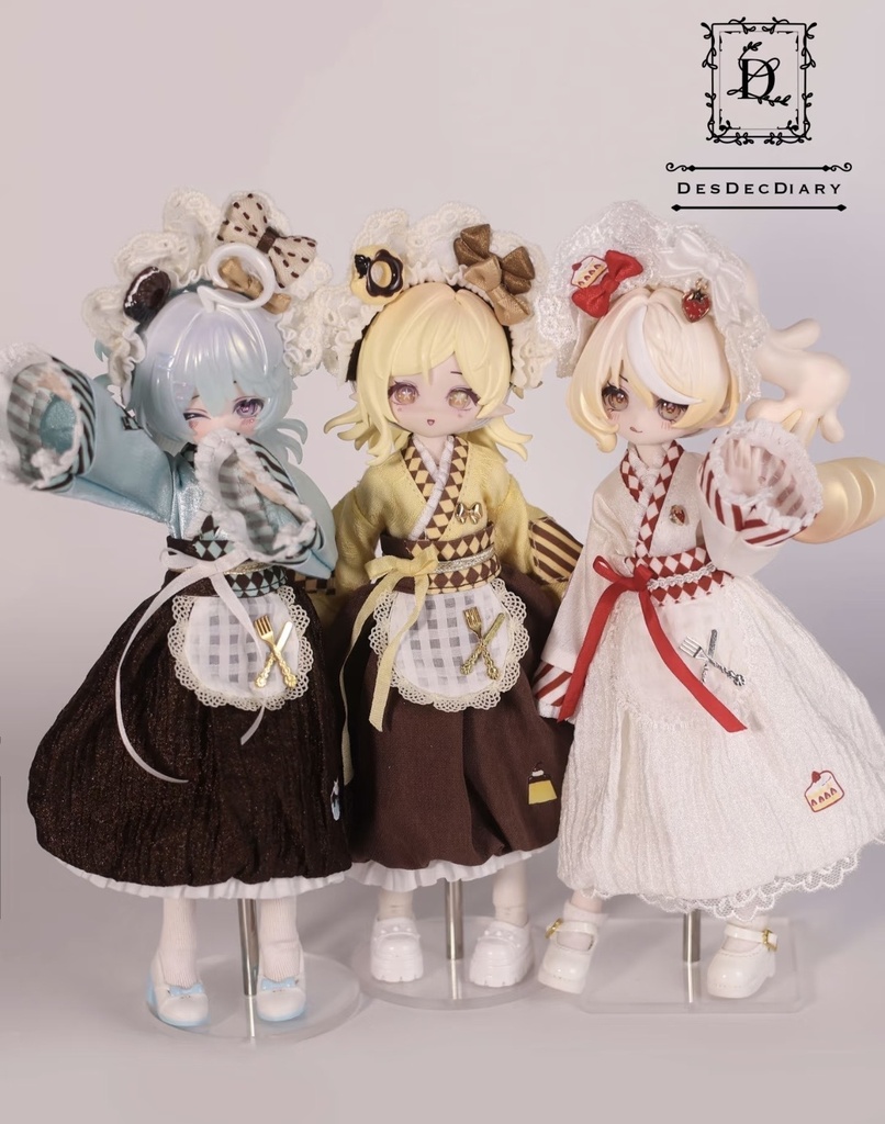 「受注」꒰三色菓子舗꒱「1/8 ・1/12ドール服 OB11/OF」
