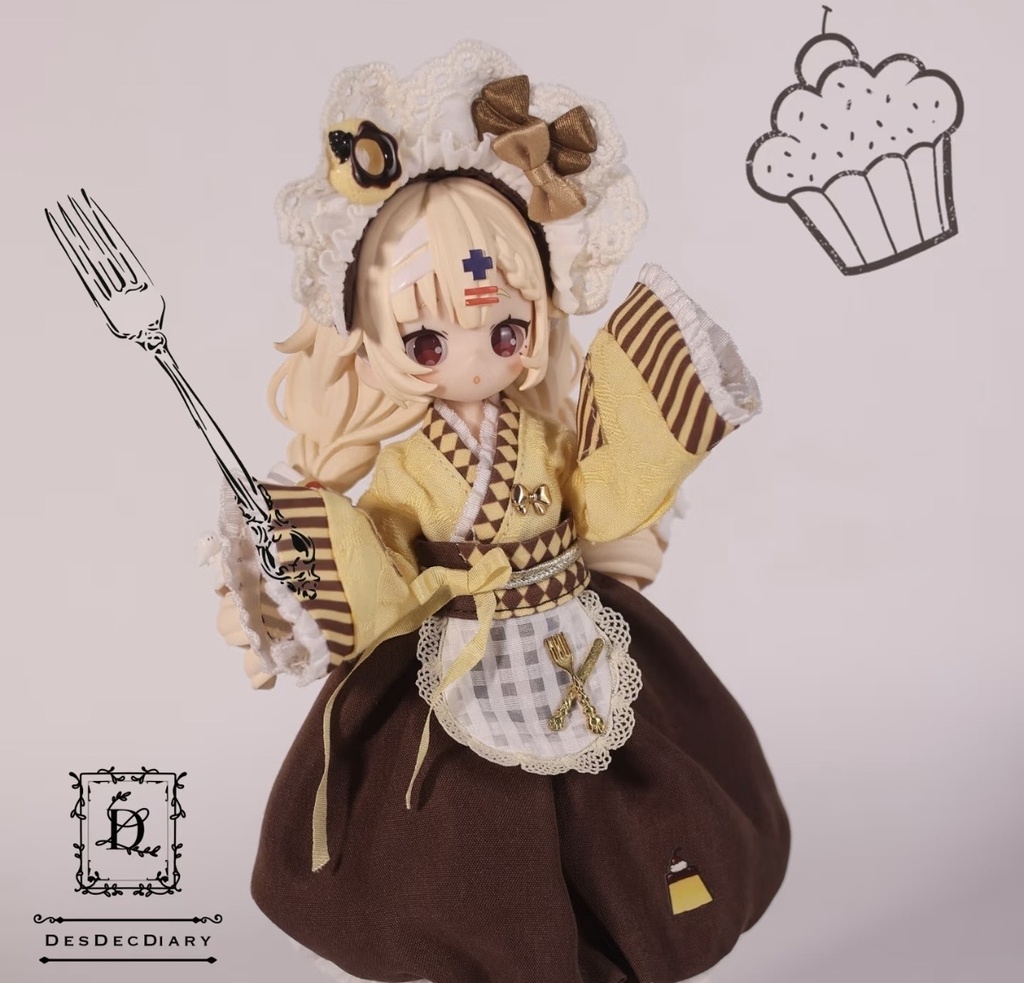 「受注」꒰三色菓子舗꒱「1/8 ・1/12ドール服 OB11/OF」