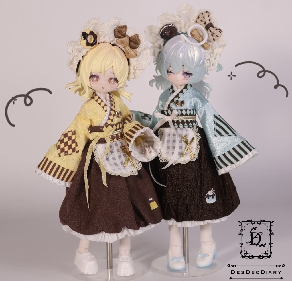 「受注」꒰三色菓子舗꒱「1/8 ・1/12ドール服 OB11/OF」