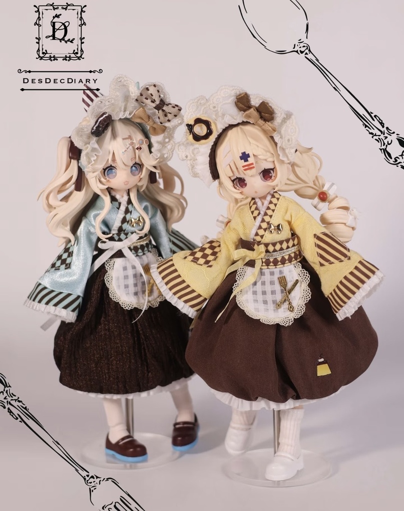「受注」꒰三色菓子舗꒱「1/8 ・1/12ドール服 OB11/OF」