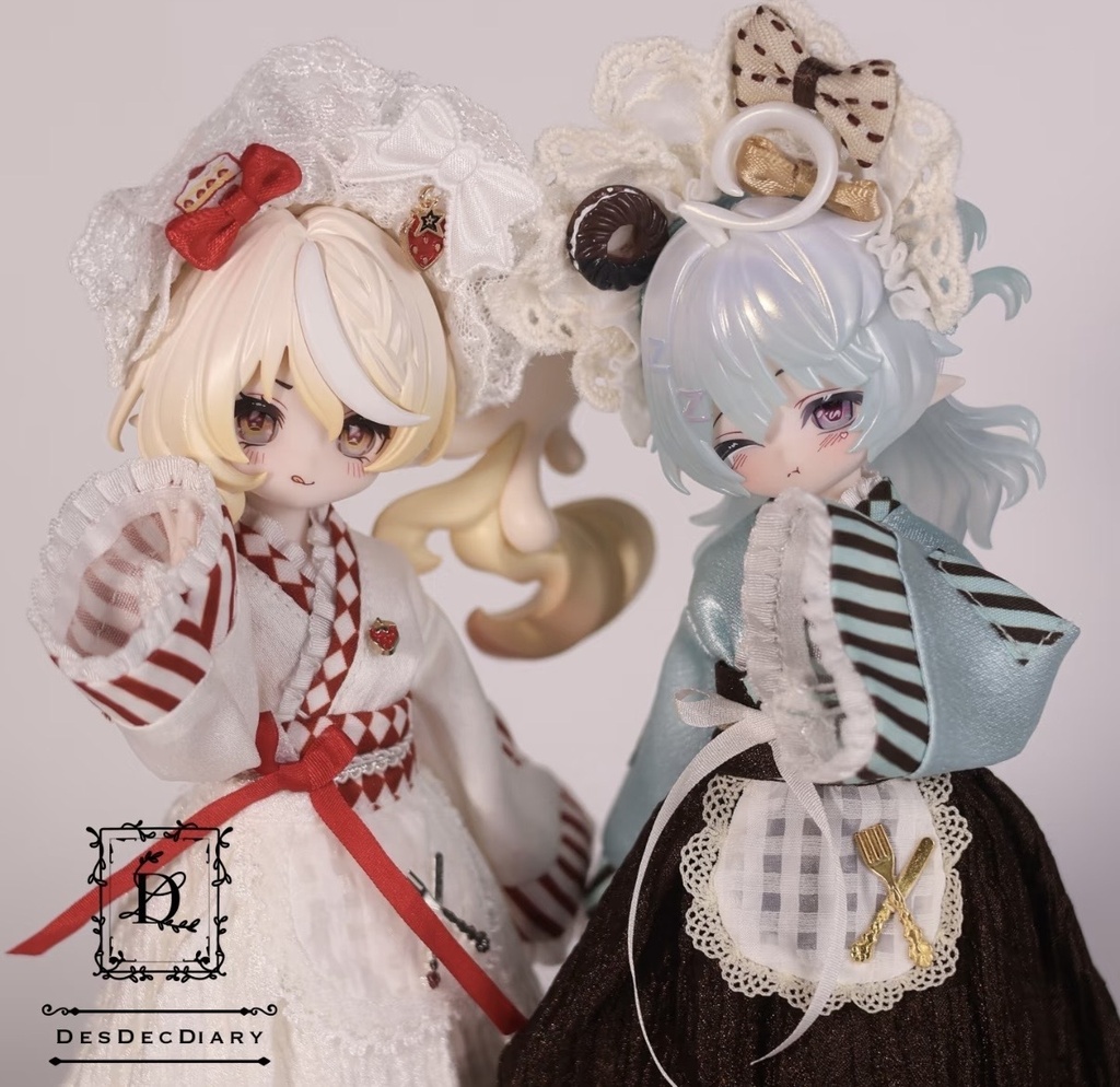 「受注」꒰三色菓子舗꒱「1/8 ・1/12ドール服 OB11/OF」