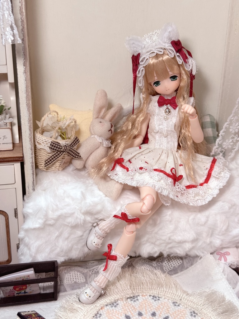 「受注」꒰水玉にゃんにゃん꒱「1/6ドール AZONE, OB24, OB26/OF」
