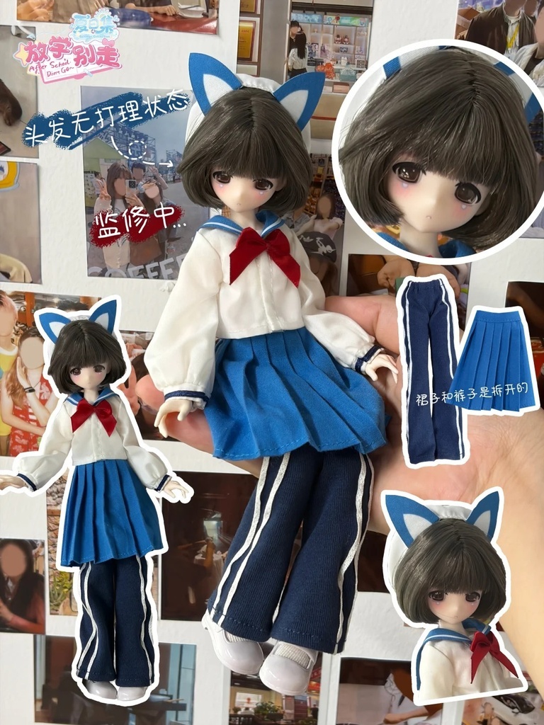 「受注」꒰放課後、もう少しだけ꒱「1/6 BJD 植毛ドール ブラインドボックス」