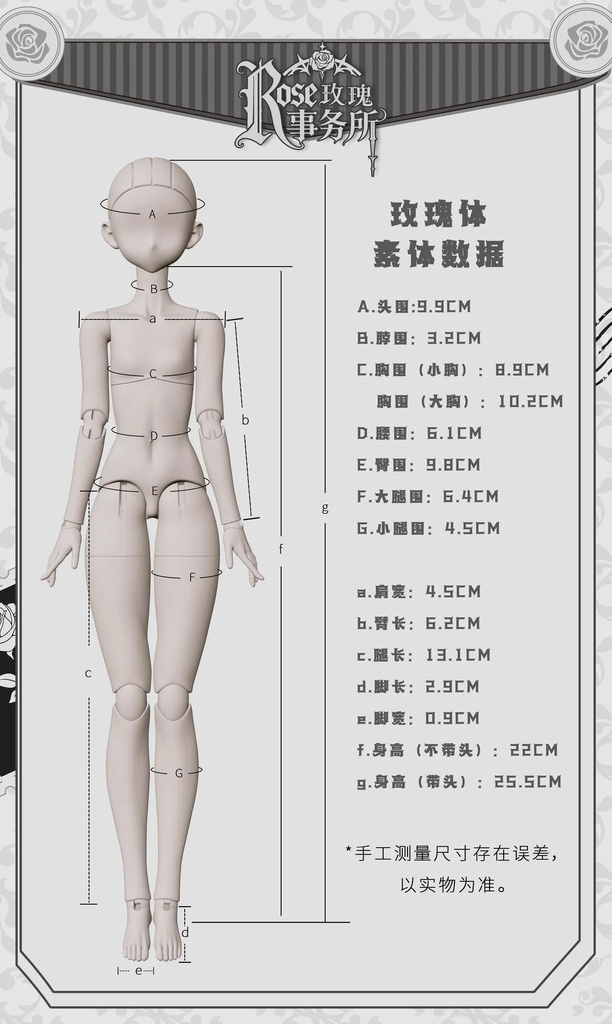 「受注」꒰薔薇事務所꒱「1/6 BJD 植毛ドール ブラインドボックス」